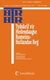 Tydskrif vir Hedendaagse Romeins-Hollandse Reg / Journal of Contemporary Roman-Dutch Law cover