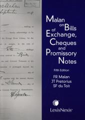 Malan on Bills of Exchange, Cheques and Promissory Notes 5th Ed cover