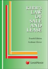 Kerr’s Law of Sale and Lease cover