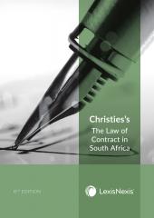Christies Law of Contract in South Africa cover