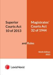 Superior Courts Act  and Rules and The Magistrates Courts Act and Rules 9th Edition cover