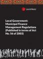 Local Government Municipal Finance Management Regulations (Published in terms of Act 56 of 2003) cover